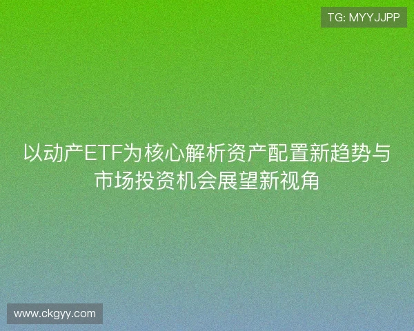 以动产ETF为核心解析资产配置新趋势与市场投资机会展望新视角