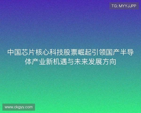 中国芯片核心科技股票崛起引领国产半导体产业新机遇与未来发展方向